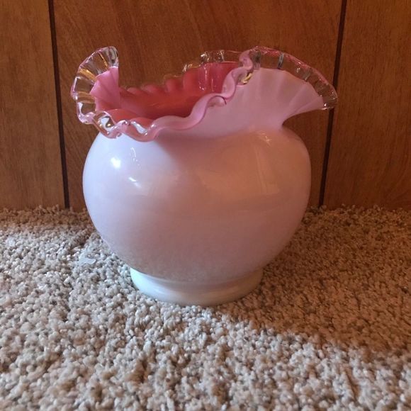Fenton Silvercrest Rosebowl Vintage Pink